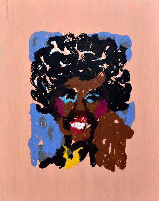 Dark _ Lovely... Our Kind of Hair Coloring Will Do Beautiful Things to Your Kind of Hair, 16 x 20 inches, Acrylic on wooden panel