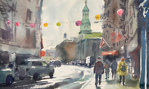 Watercolor in Old Manhattan: Plein Air on Location