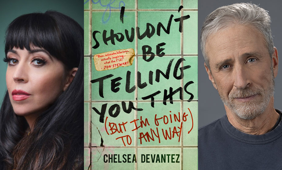 Chelsea Devantez and Jon Stewart