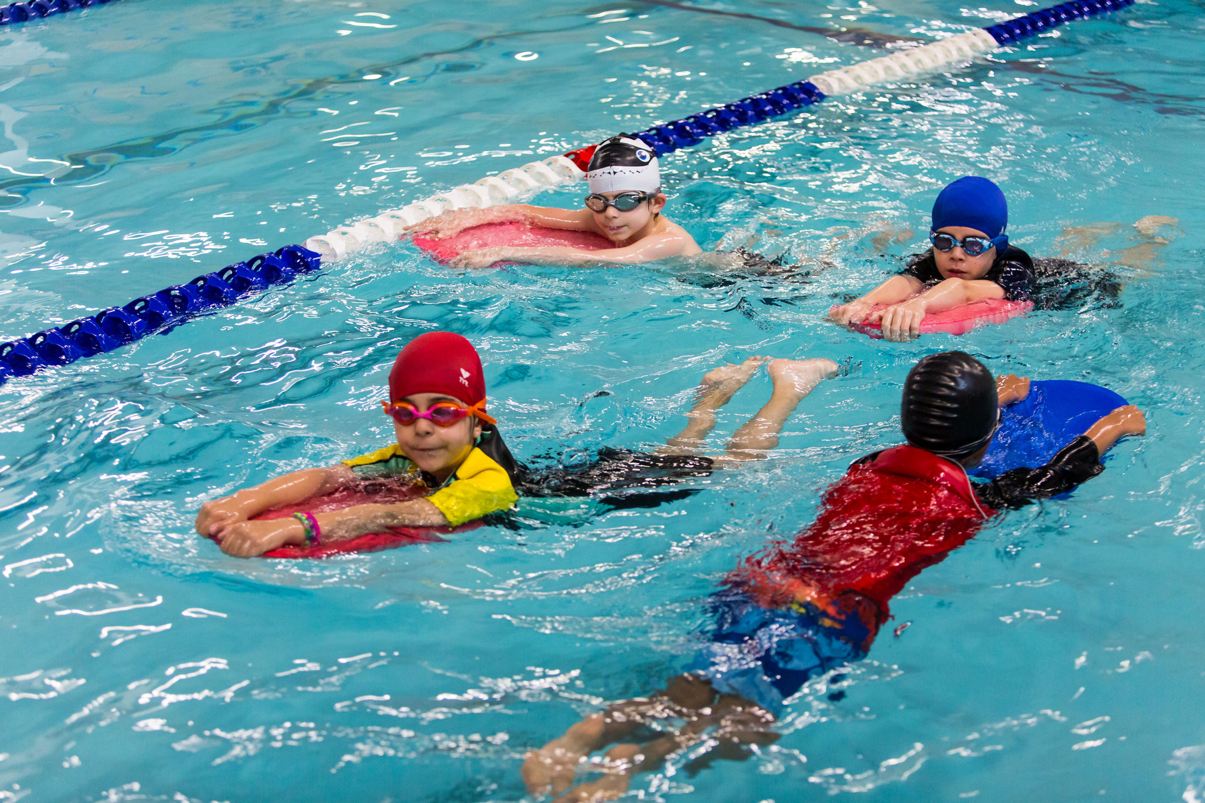 Kids swimming